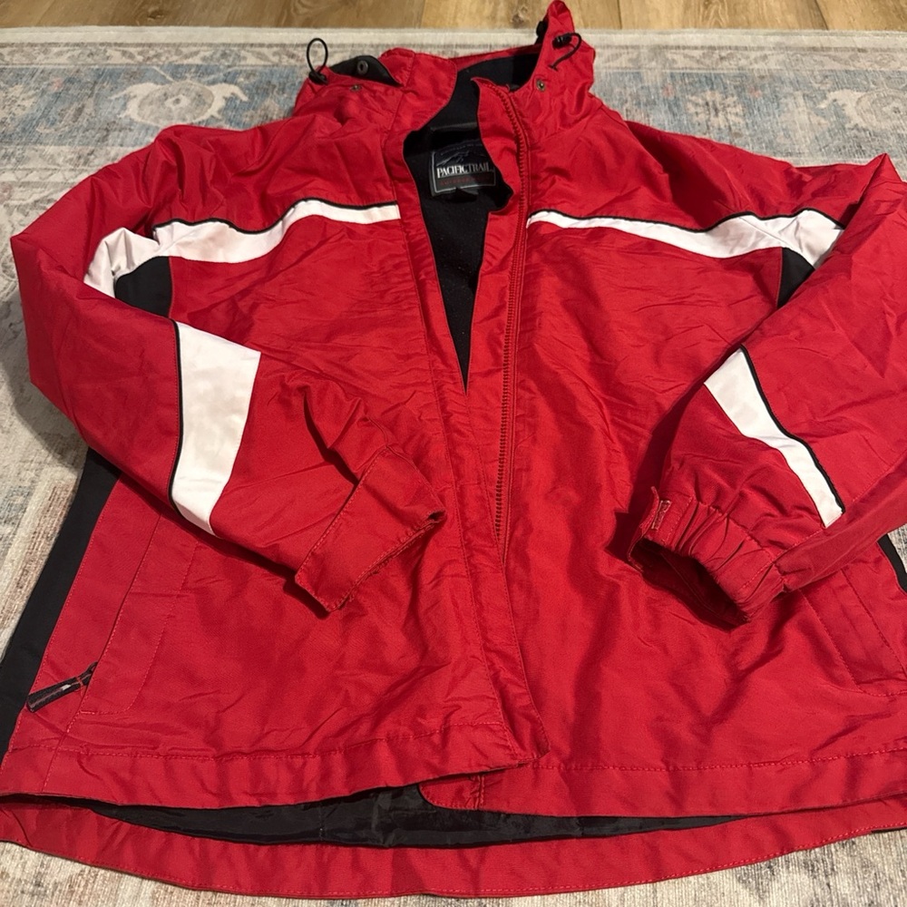 Pacific Trail Red and White Men's Ski Jacket